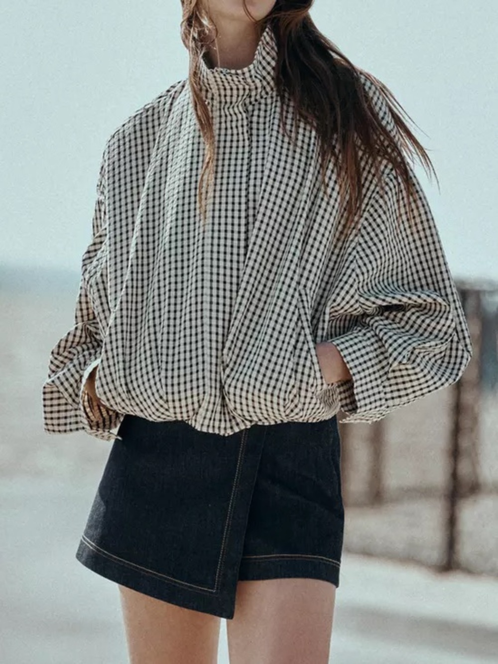 zara plaid bomber jacket